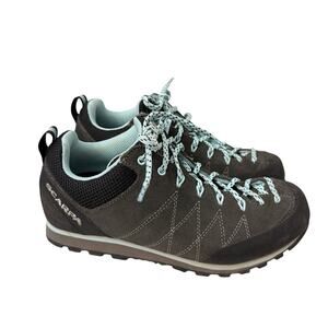 Scarpa Crux Approach Shoes Womens Size 7 Vibram Suede Hiking Outdoor Trail